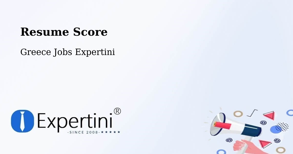 Resume Score & Job Description Match Tool – Echínos - Greece Jobs Expertini